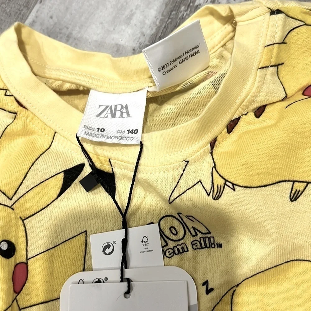 Zara PIKACHU POKÉMON NINTENDO T-SHIRT